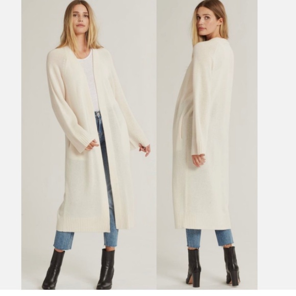 Naked Cashmere Makena Longline Ecru White Cashmere Cardigan, Size M - Picture 15 of 16